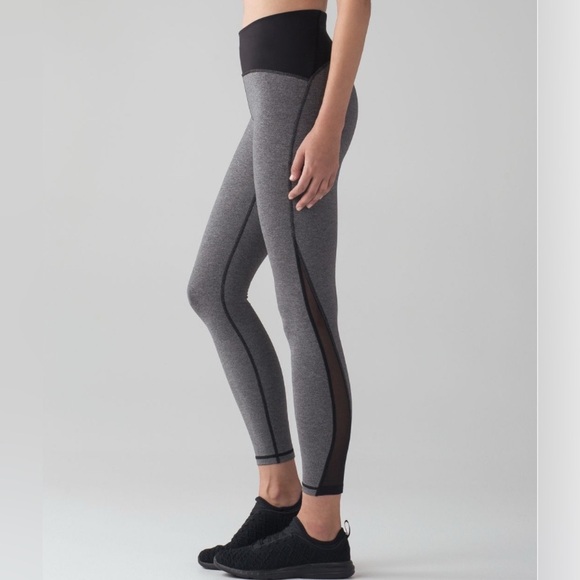 Lululemon Train Times 7/8 Pant *25" Heathered Black / Black size 6 leggings - Picture 2 of 10